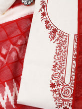 Neck Embroidered Cotton Blend Unstitched Suit With Dupatta